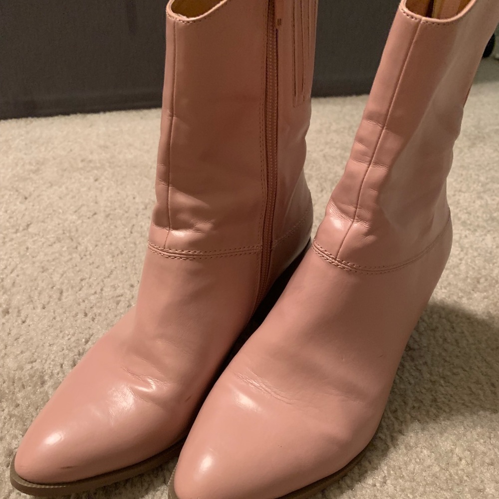 Pink Free People Cowgirl Boots